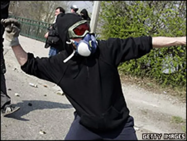 Protesto em Estrasburgo na França contra a Otan (arquivo)