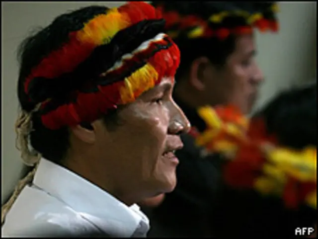 Alberto Pizango, dirigente indígena, presidente de AIDESEP