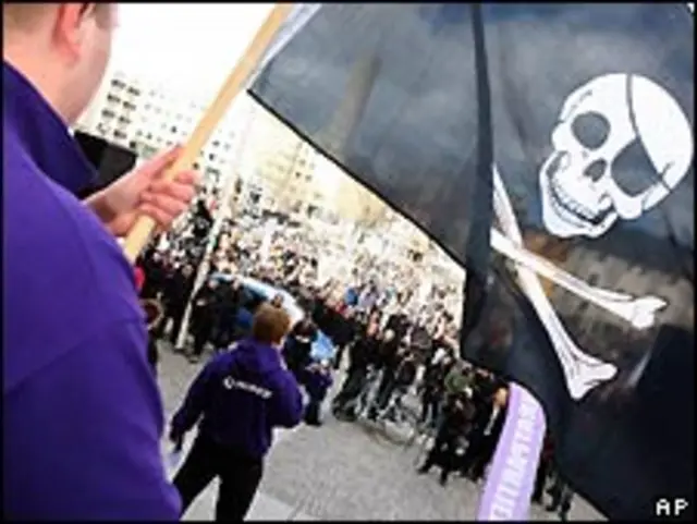 Protesta por el juicio a The Pirate Bay