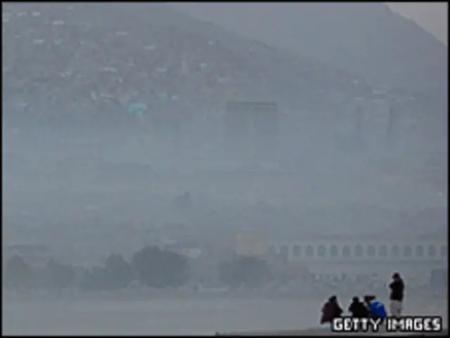 عکس آرشیوی از آلودگی هوا در کابل