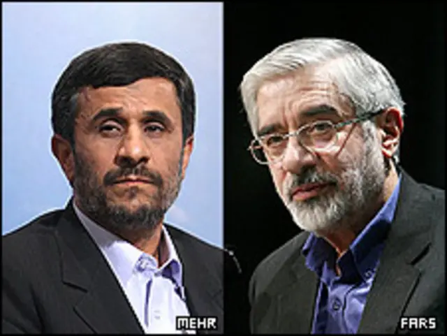 میرحسین موسوی و محمود احمدی نژاد