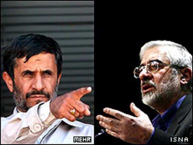 میرحسین موسوی  و محمود احمدی نژاد