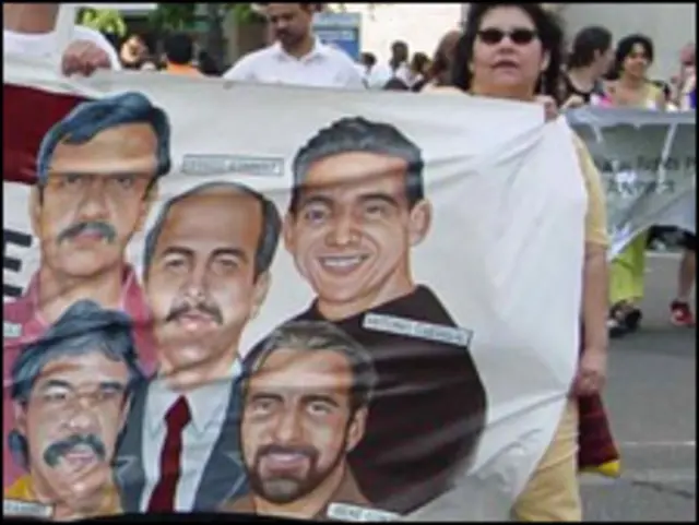 Manifestación "Free Five". Cortesía Comité Nacional por la Libertad de los Cinco Cubanos