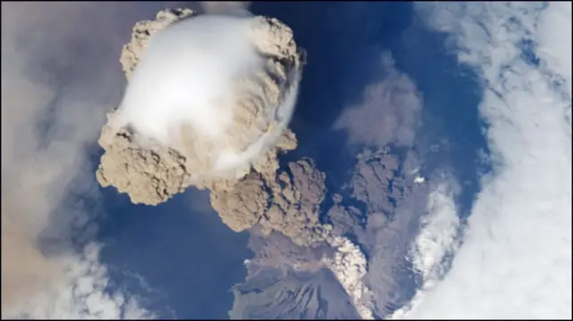 Vulcão Sarychev (Foto: Cortesia da Nasa)