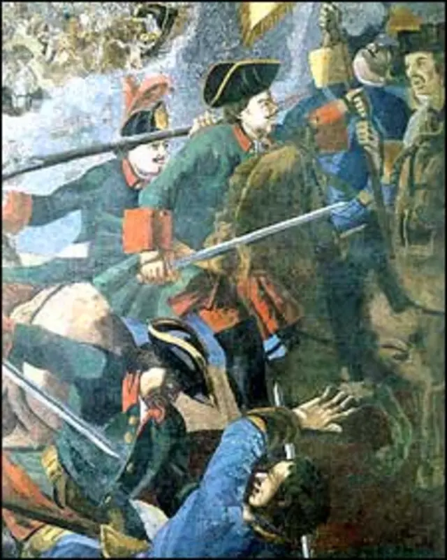 Полтавская битва (фрагмент мозаичного полотна)