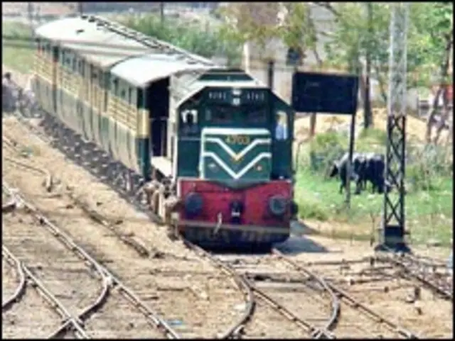 پاکستان میں ٹرین ٹریک کی ایک فائل فوٹو