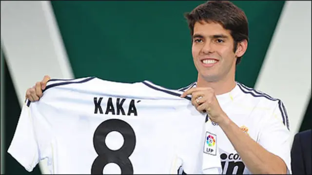 Kaka trong màu áo mới của Real Madrid (Hình: Denis Doyle, Getty)