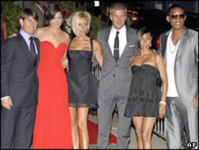 Gia đình Beckham và các diễn viên Mỹ