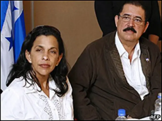 Patricia Rodas y Manuel Zelaya
