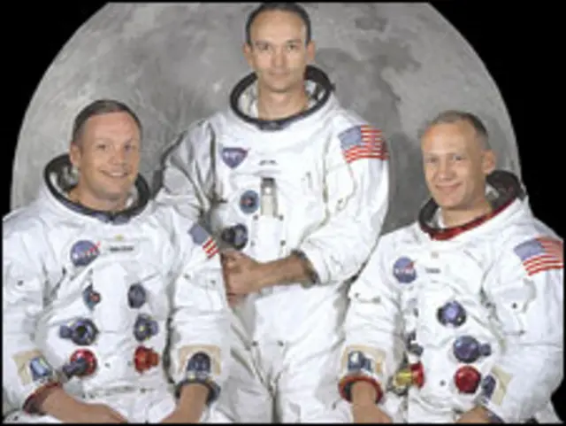 Экипаж "Аполлона-11". Слева направо: Нейл Армстронг, Майкл Коллинз и Эдвин Олдрин