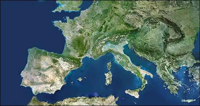 Imagen satelital de Europa