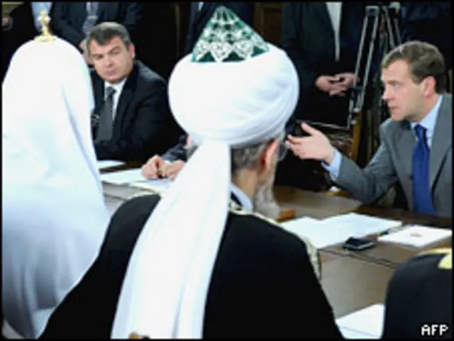 Президент России Дмитрий Медведев на встрече с религиозными лидерами