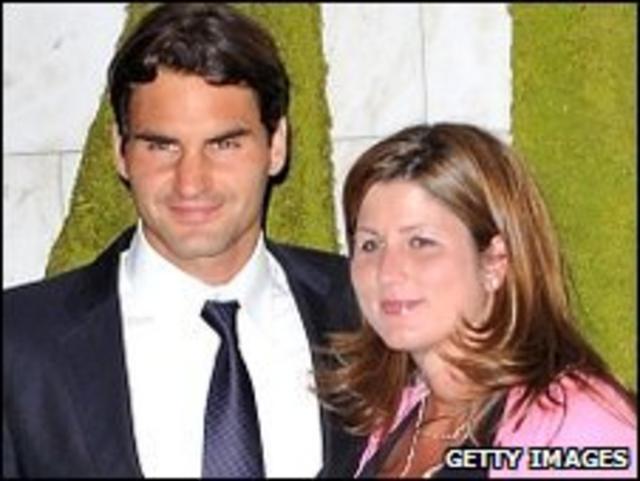 Роджер Федерер со своей супругой