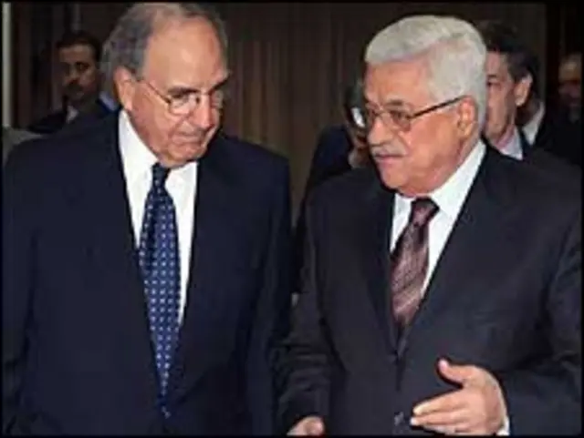 جارج میچل اور محمود عباس