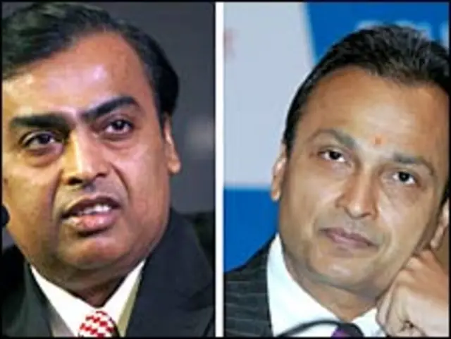 मुकेश और अनिल अंबानी 