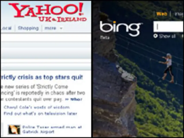 Buscadores de Yahoo y Bing