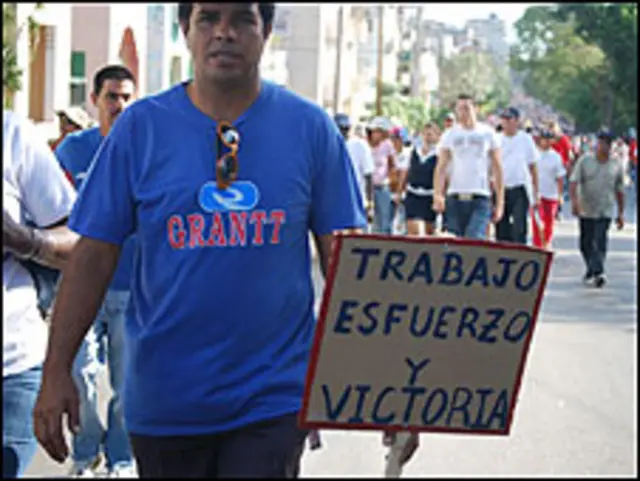 Manifestantes en Cuba