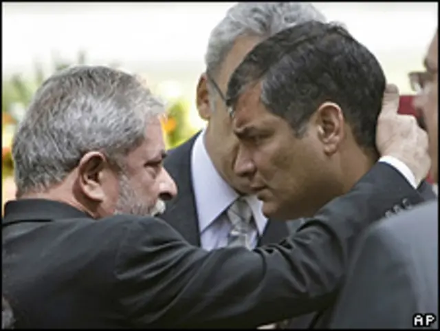 Cumbre del UNASUR en Quito. Agosto de 2009.