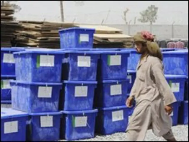 Material de campanha no Afeganistão. Foto AFP