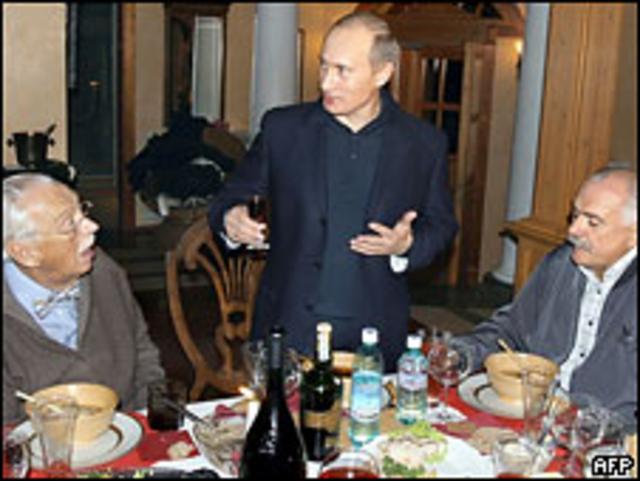 Сергей Михалков, Владимир Путин и Никита Михалков