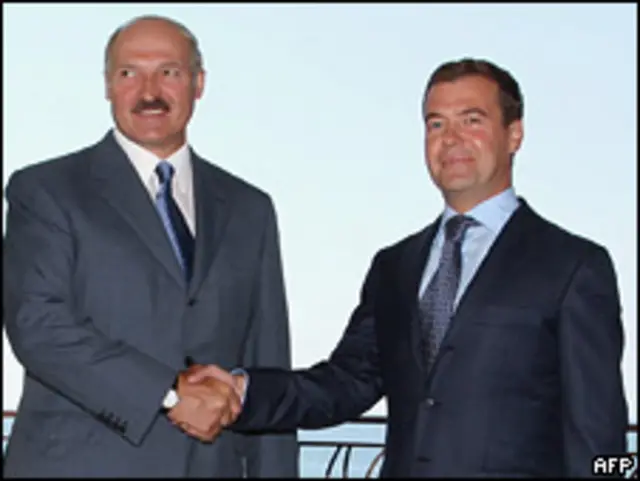 Александр Лукашенко и Дмитрий Медведев 