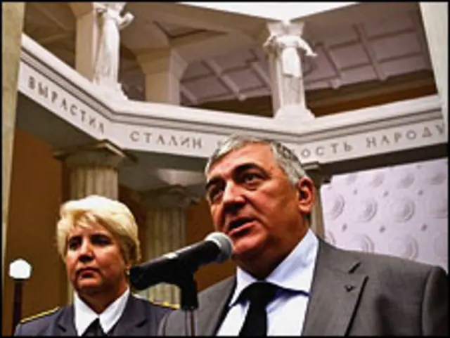 Дмитрий Гаев на открытии станции после реконструкции