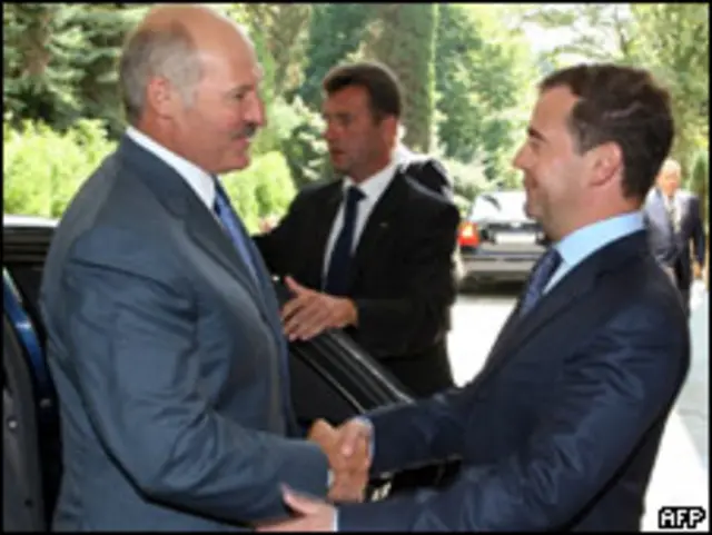 Лукашенко, Медведев