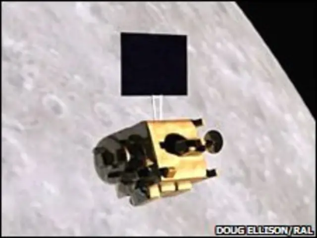 Maquete de missão indiana Chandrayaan