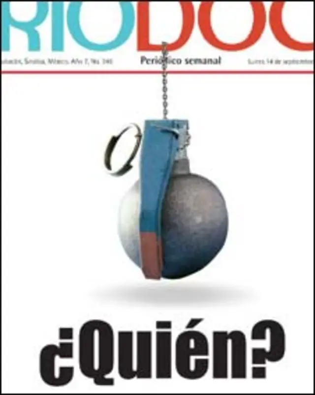 Detalle de la portada del semanario Riodoce