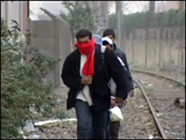 惊慌失措的难民