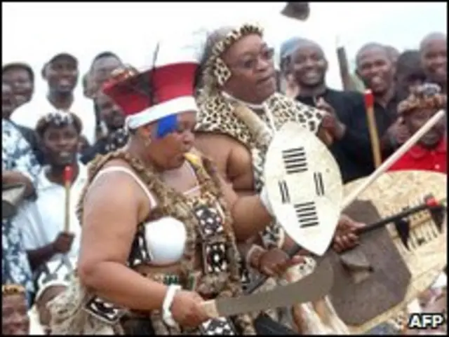 Zuma durante seu casamento com Thobeka Madiba-Zuma