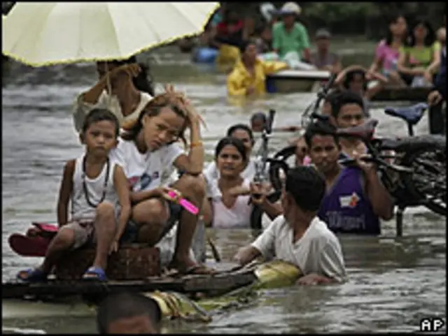 inundações na capital Manila, em setembro