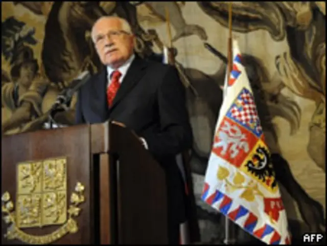 Президент Чехии Вацлав Клаус