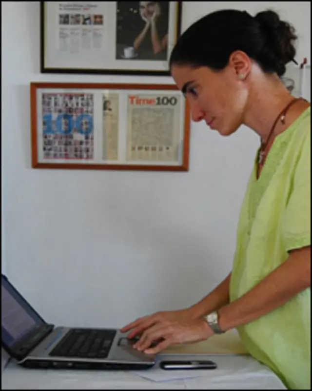 A jornalista cubana Yoani Sánchez. Foto Raquel Pérez