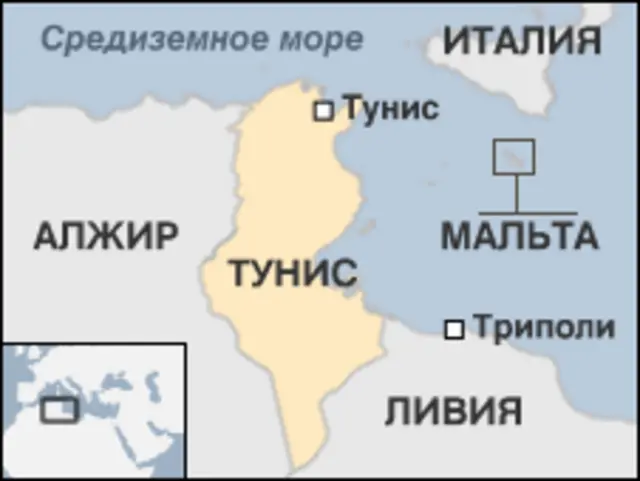 Карта Туниса