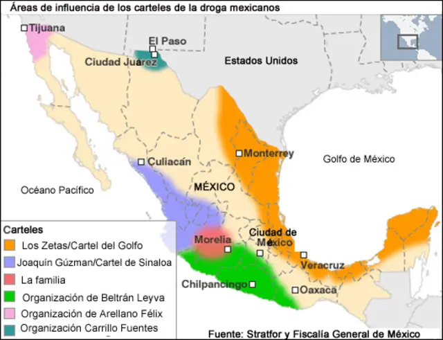 Influencia de los carteles de la droga en México