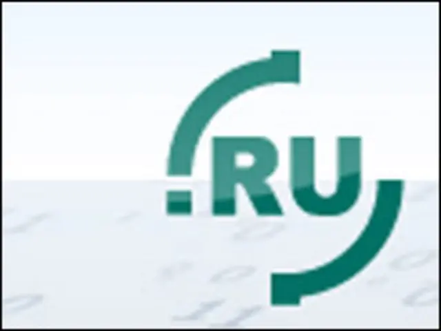 Логотип российского домена ".ru"