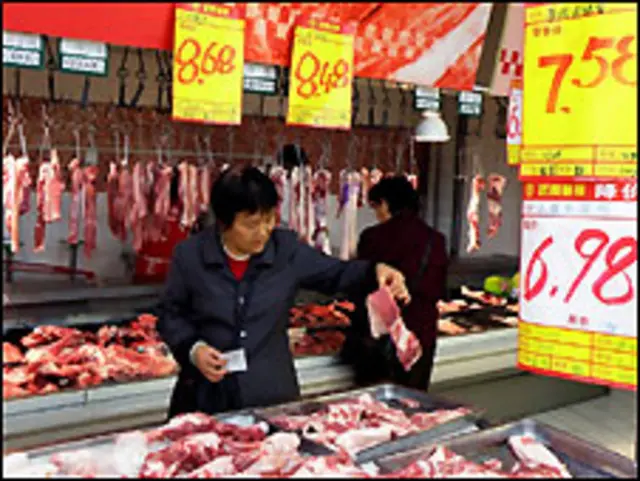 Penjual daging babi (gambar arsip)