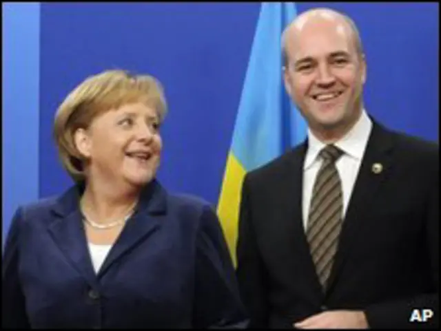 Ангела Меркель и Фредрик Рейнфельдт
