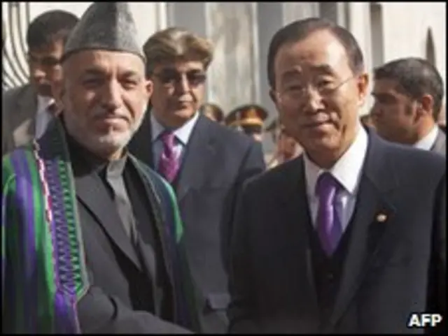 Ông Hamid Karzai và Tổng Thư ký LHQ Ban Ki-moon