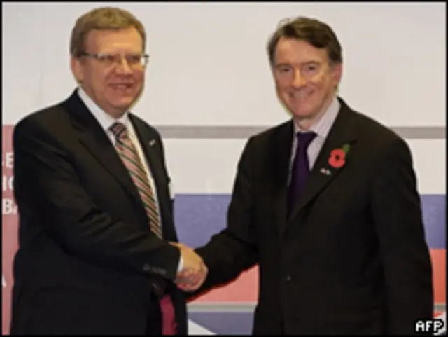 Алексей Кудрин и Питер Мандельсон