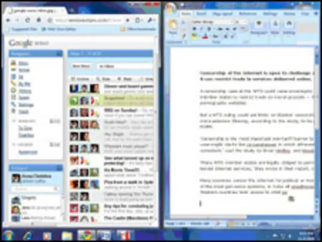 سنیپ کی مدد سے ایک وقت میں دو فائلز ساتھ ساتھ دیکھی جا سکتی ہیں