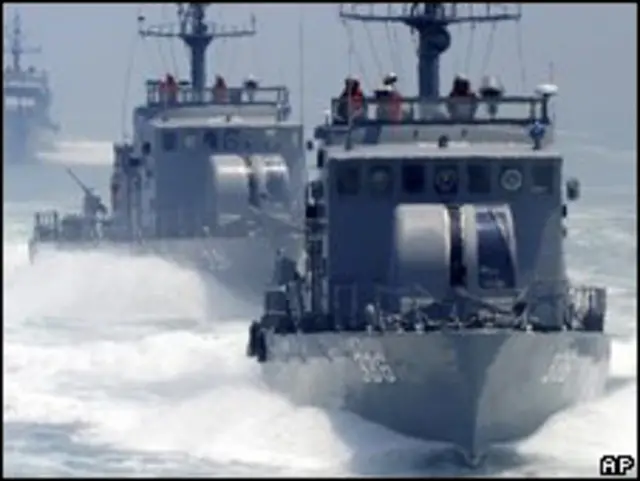 Navios de patrulha da Coreia do Sul (imagem de arquivo)