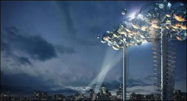 Imagen computerizada de la nube digital