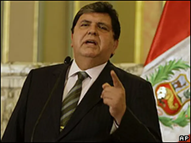Alan García, presidente de Perú