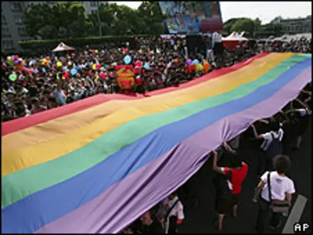 Marcha gay en Taiwán. Archivo