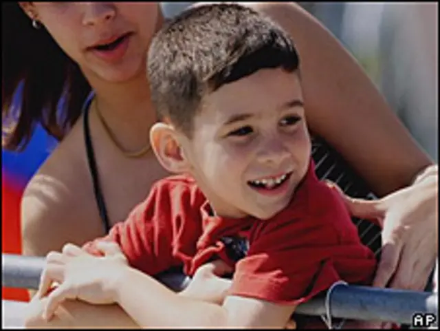 Elián González en Miami en 2000