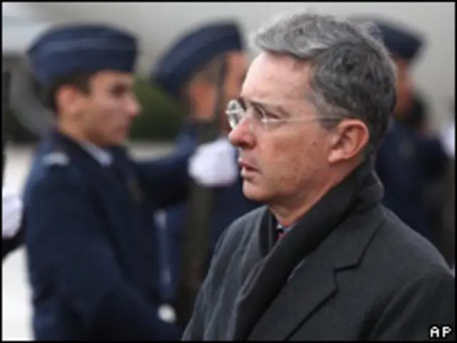 Álvaro Uribe, presidente de Colombia