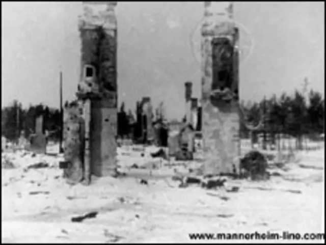 Сожженная финская деревня