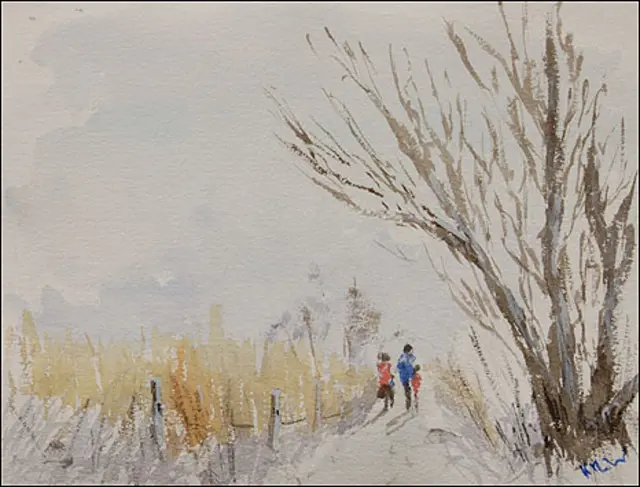 Quadro de Kieron Williamson (Foto: M. Williamson)